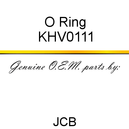 O Ring KHV0111
