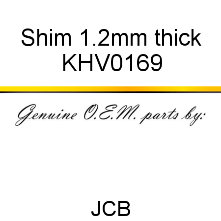 Shim, 1.2mm thick KHV0169