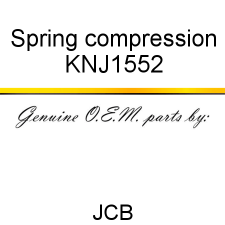 Spring, compression KNJ1552