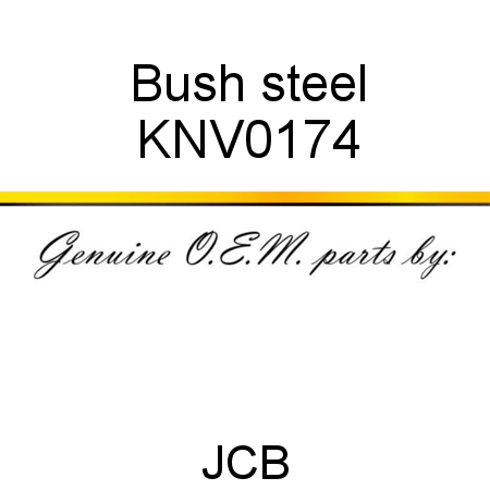 Bush, steel KNV0174