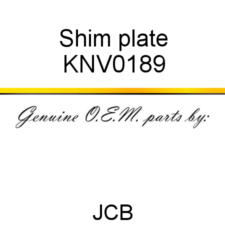 Shim, plate KNV0189