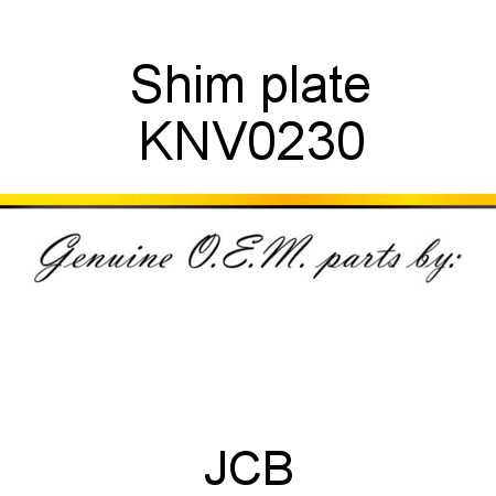 Shim, plate KNV0230