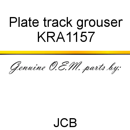 Plate, track, grouser KRA1157