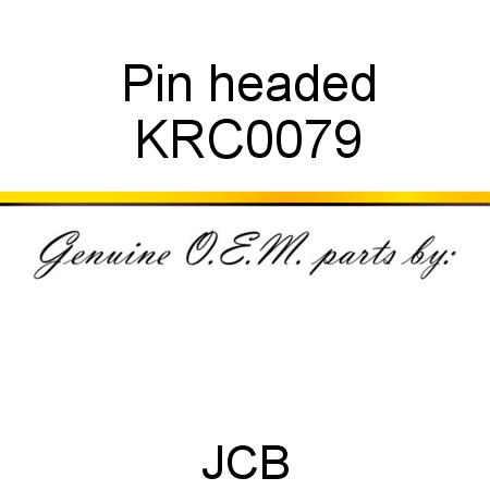Pin, headed KRC0079