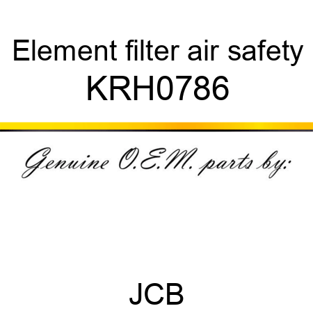 Element, filter, air safety KRH0786