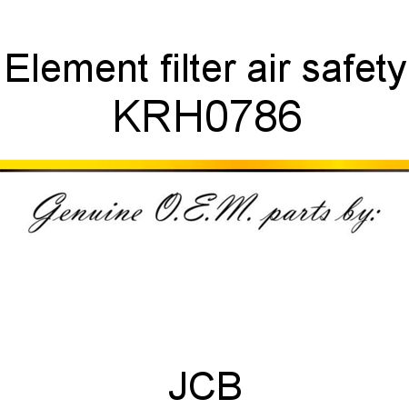 Element, filter, air safety KRH0786