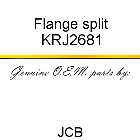 Flange, split KRJ2681