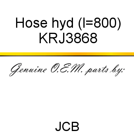 Hose, hyd, (l=800) KRJ3868