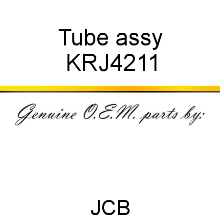 Tube, assy KRJ4211