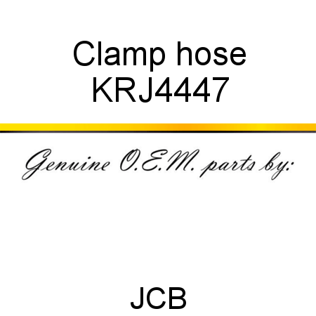 Clamp, hose KRJ4447
