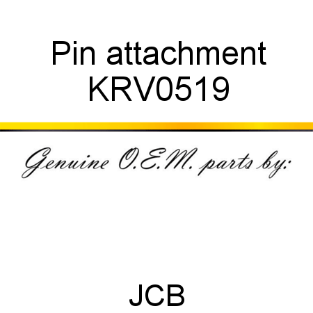 Pin, attachment KRV0519