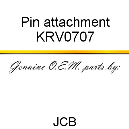 Pin, attachment KRV0707