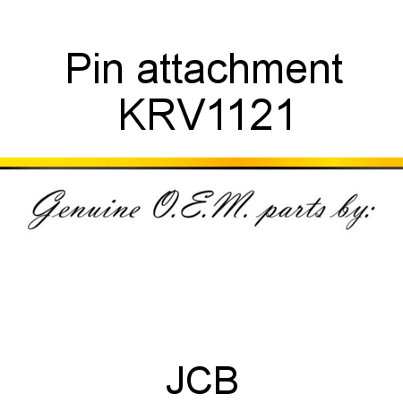 Pin, attachment KRV1121