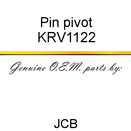 Pin, pivot KRV1122