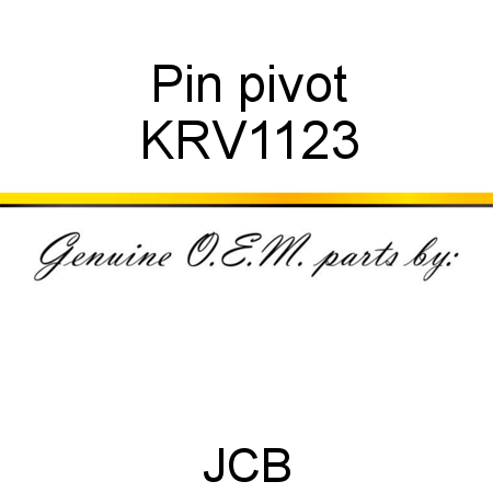 Pin, pivot KRV1123