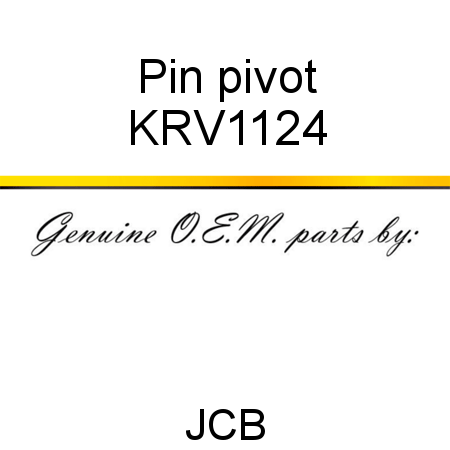 Pin, pivot KRV1124