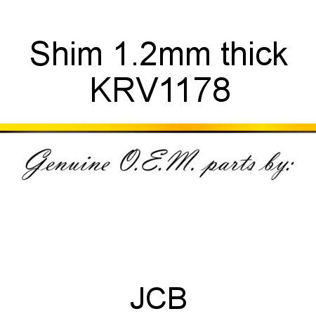 Shim, 1.2mm thick KRV1178