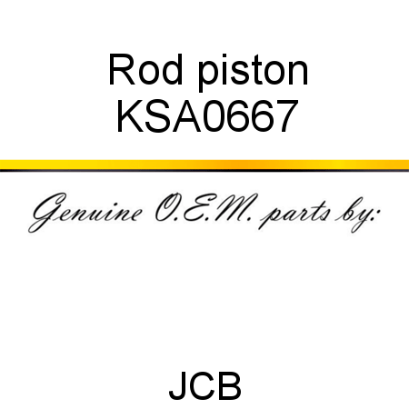 Rod, piston KSA0667