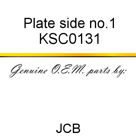 Plate, side, no.1 KSC0131