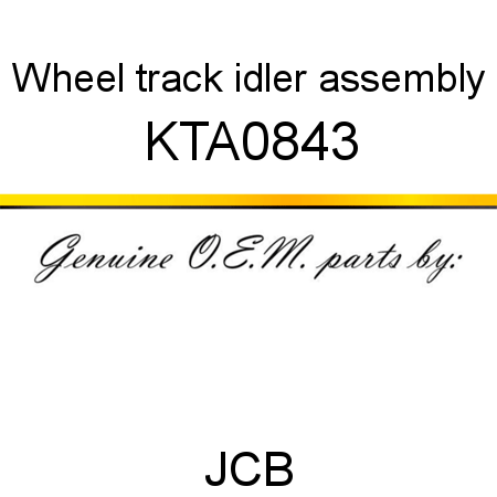 Wheel, track idler, assembly KTA0843