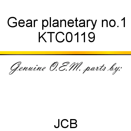 Gear, planetary, no.1 KTC0119
