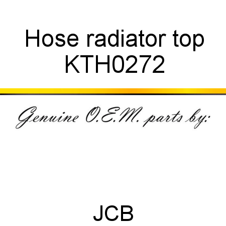 Hose, radiator, top KTH0272