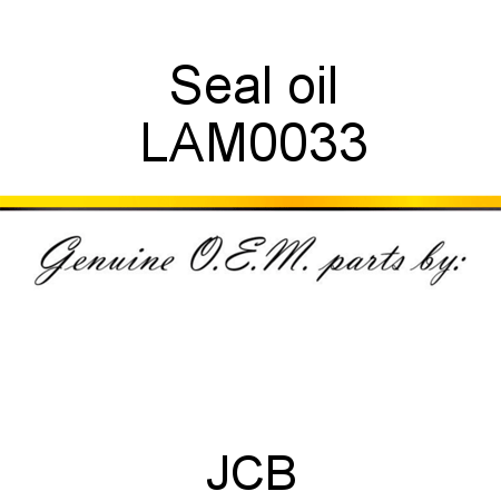 Seal, oil LAM0033