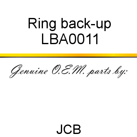 Ring, back-up LBA0011