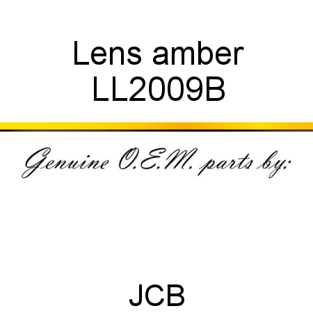 Lens, amber LL2009B