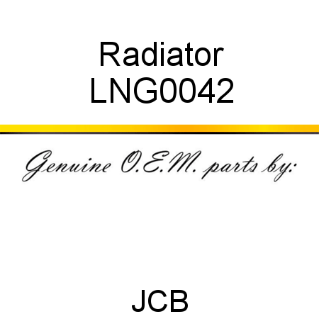Radiator LNG0042