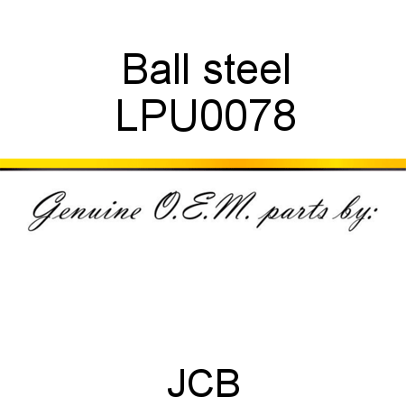 Ball, steel LPU0078