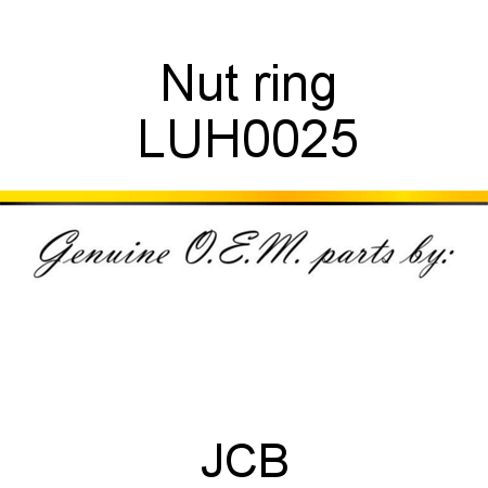 Nut, ring LUH0025
