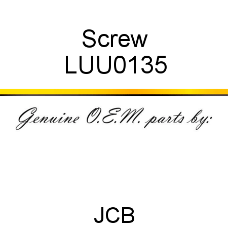 Screw LUU0135