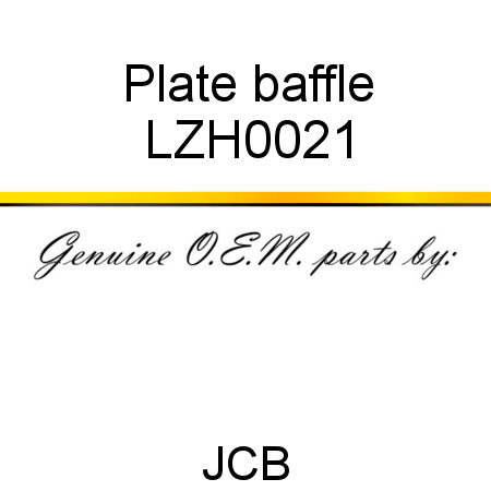 Plate, baffle LZH0021