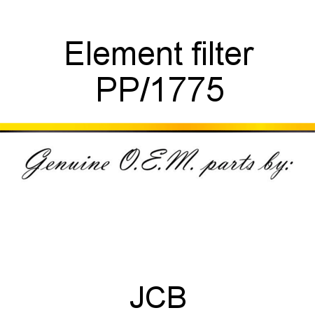 Element, filter PP/1775