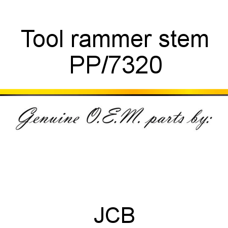 Tool, rammer stem PP/7320