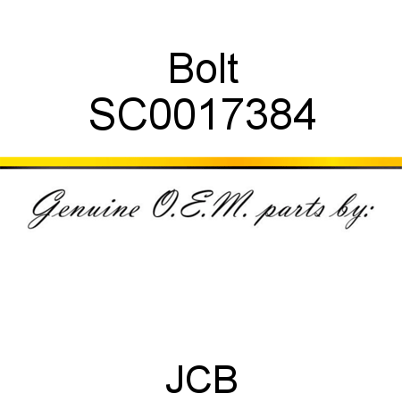 Bolt SC0017384