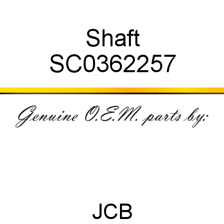 Shaft SC0362257