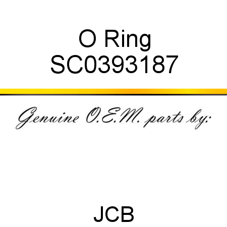 O Ring SC0393187