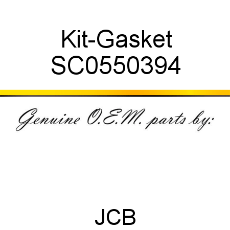 Kit-Gasket SC0550394