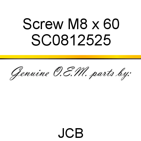 Screw, M8 x 60 SC0812525