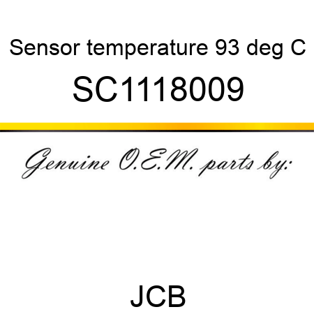 Sensor, temperature, 93 deg C SC1118009