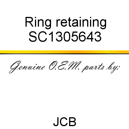 Ring, retaining SC1305643