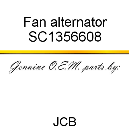 Fan, alternator SC1356608
