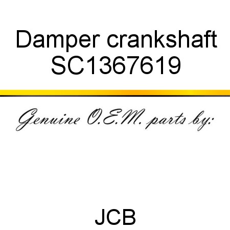 Damper, crankshaft SC1367619