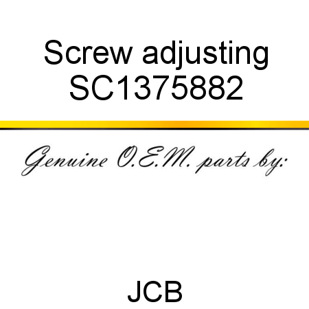 Screw, adjusting SC1375882