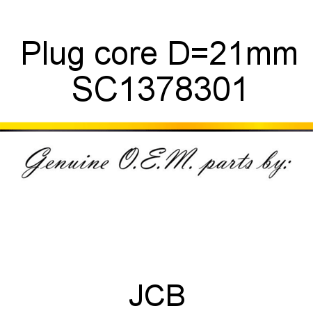 Plug, core, D=21mm SC1378301