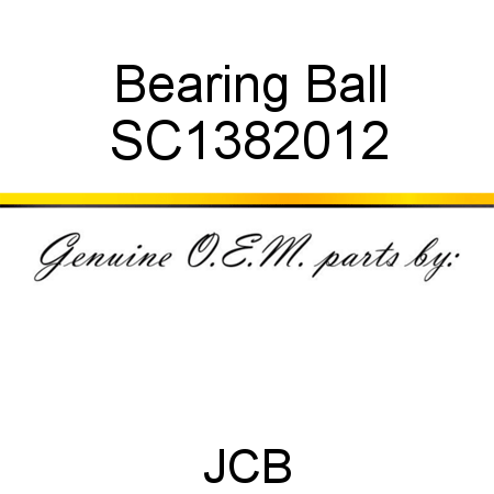 Bearing, Ball SC1382012