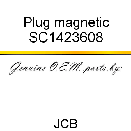 Plug, magnetic SC1423608