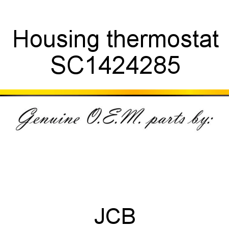 Housing, thermostat SC1424285